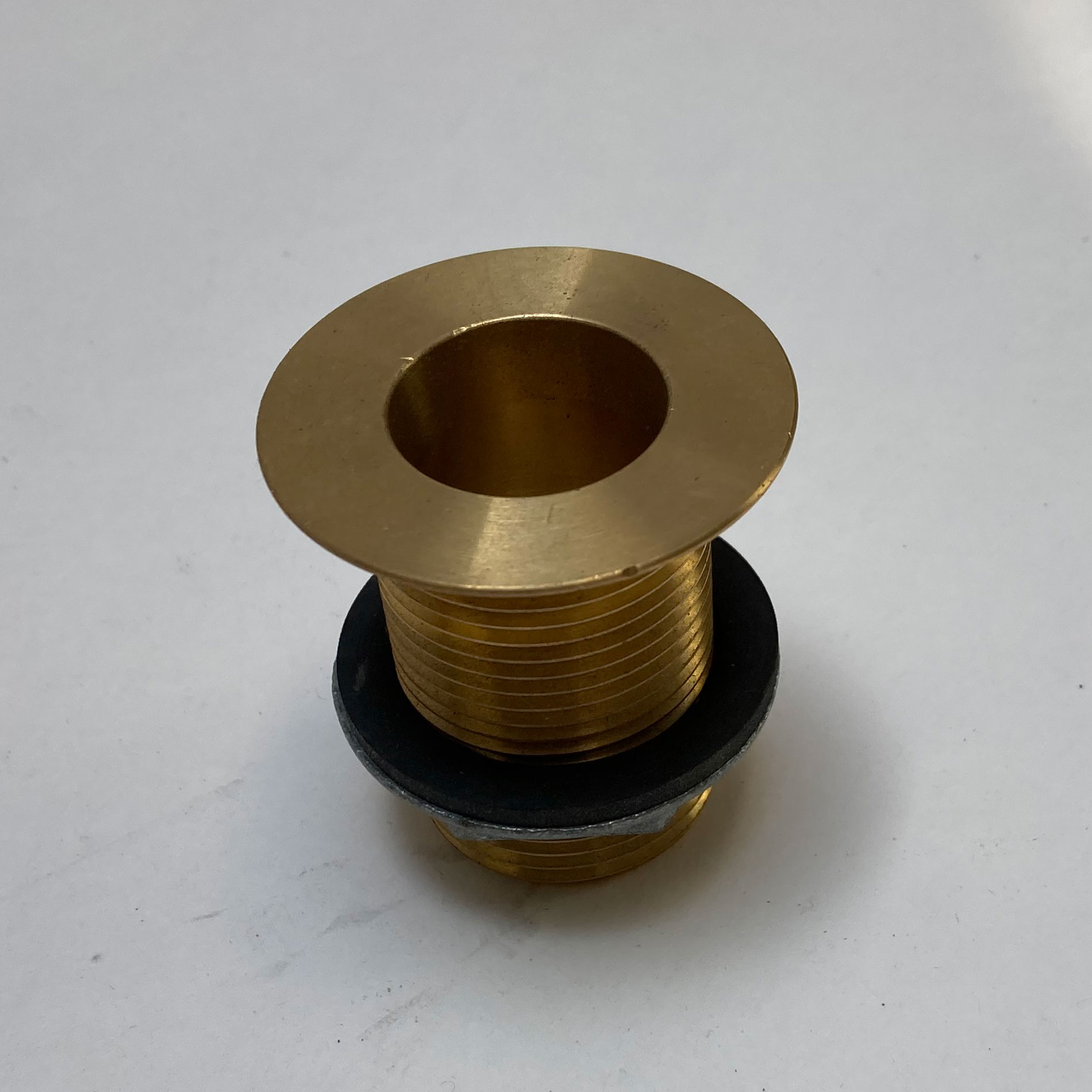 Brass Waste Drain with Locknut and Rubber Washer, #24-B-image
