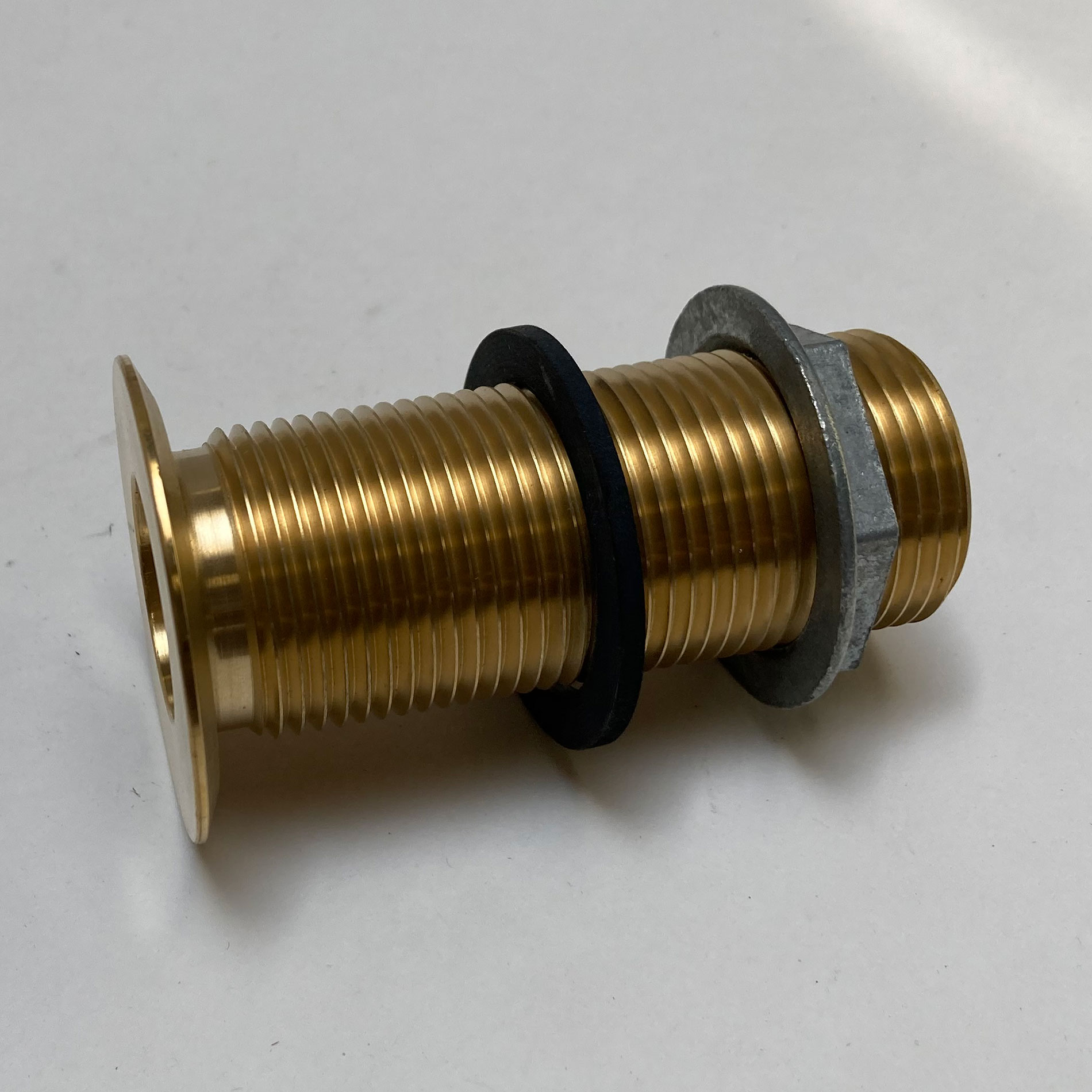 Brass Waste Drain with Locknut and Rubber Washer, #24-C-image