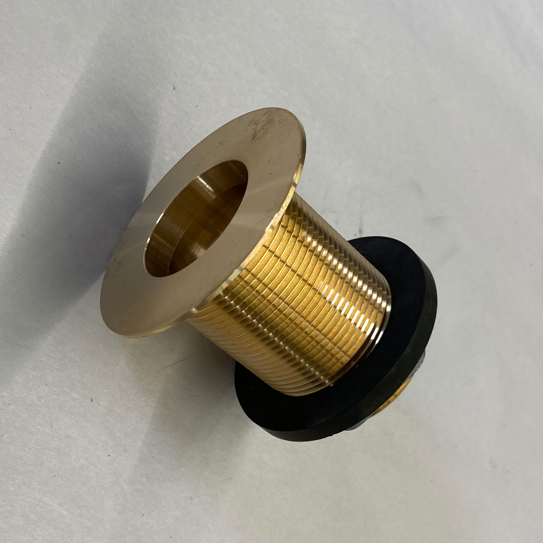 Brass Waste Drain with Locknut and Rubber Washer, #40-B-image