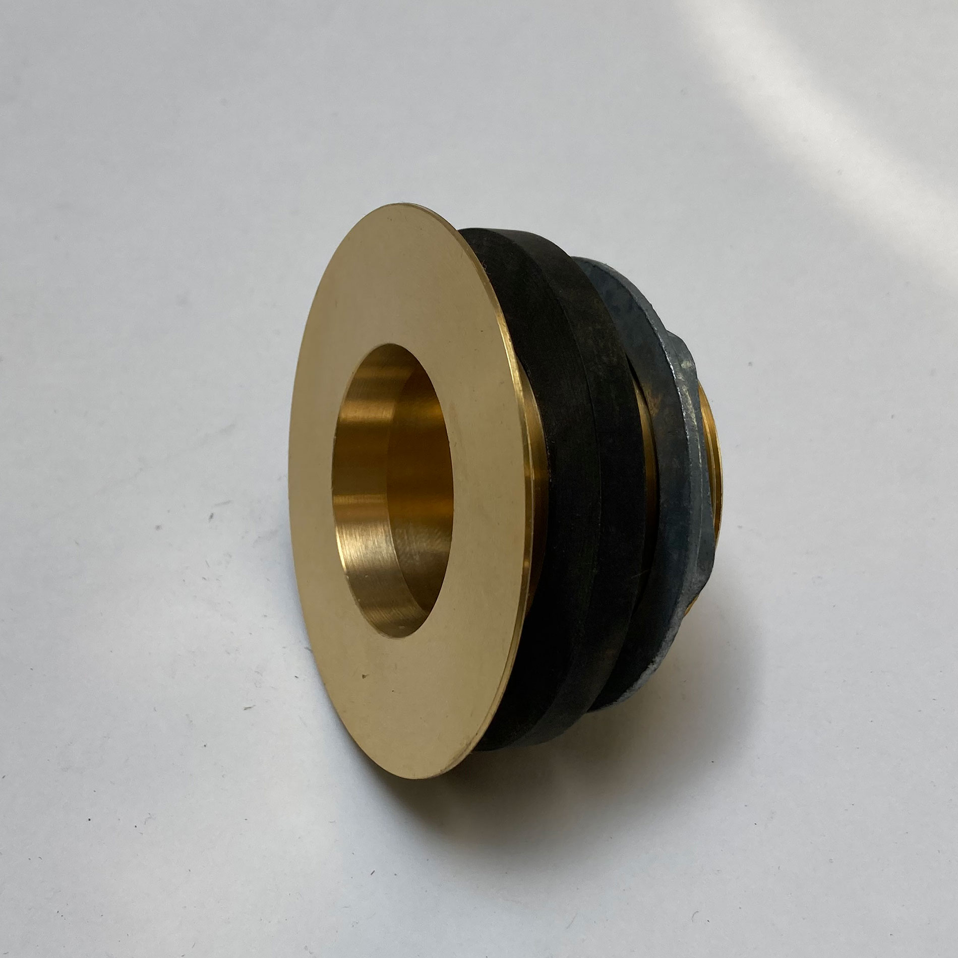 Brass Waste Drain with Locknut and Rubber Washer, #40-C-image